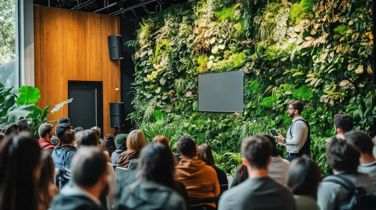 Palestra sobre meio ambiente e sustentabilidade